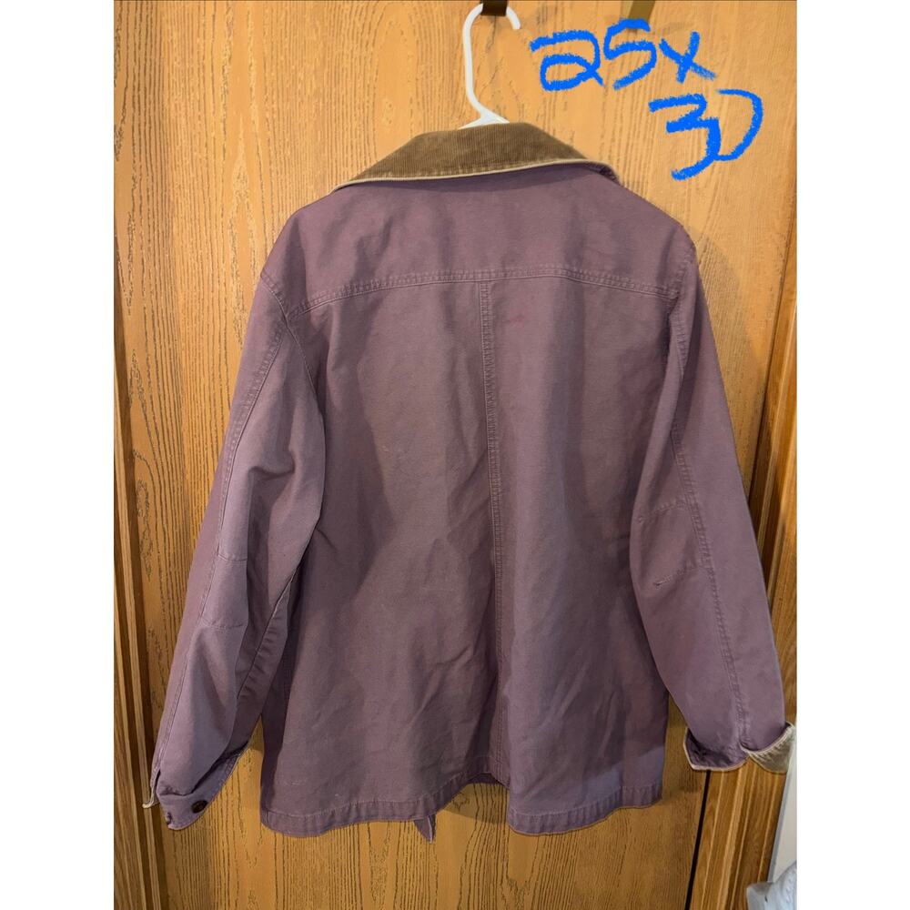 Vintage L.L. Bean women’s purple mauve chore jacket barn coat (XL) NO BUTTONS - Picture 8 of 8